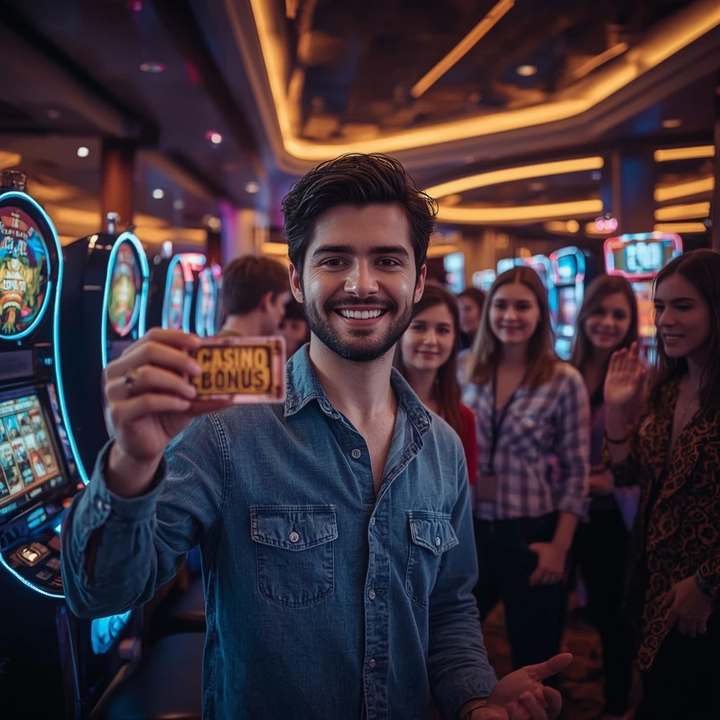 personne tenant un bonus Space Fortuna Casino